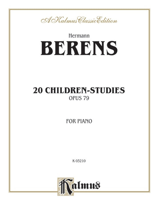Berens - 20 Children's Studies, Op. 79 - Piano Solo (Digital Download)