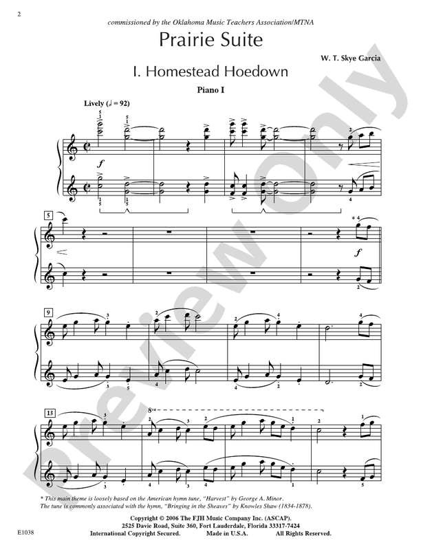 Prairie Suite - Piano (Digital Download)