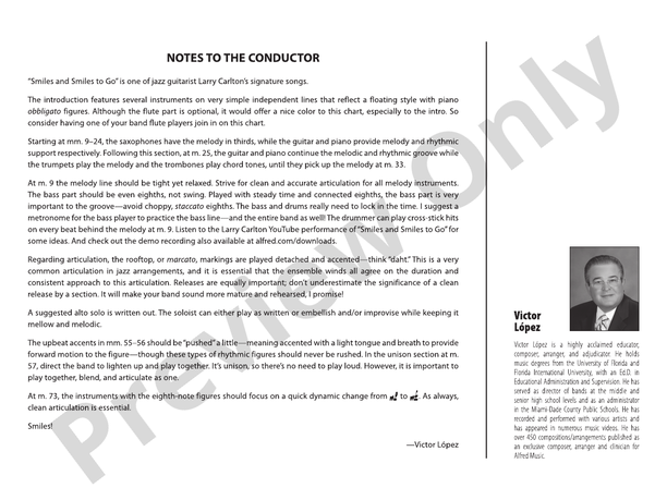Smiles and Smiles to Go - Jazz Ensemble Conductor Score & Parts(Digital Download)