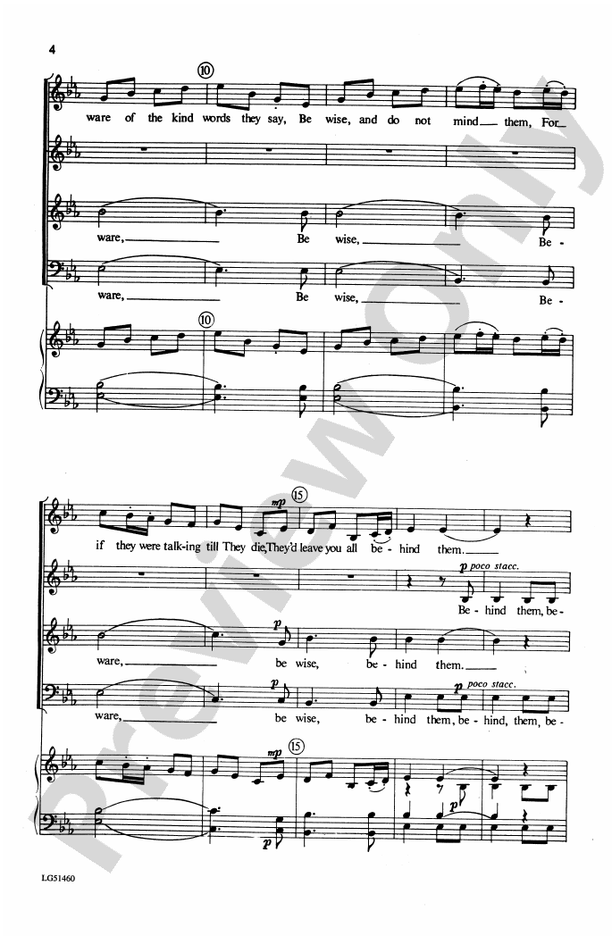 Girl I Left Behind Me – SATB Choral Octavo (Digital Download)