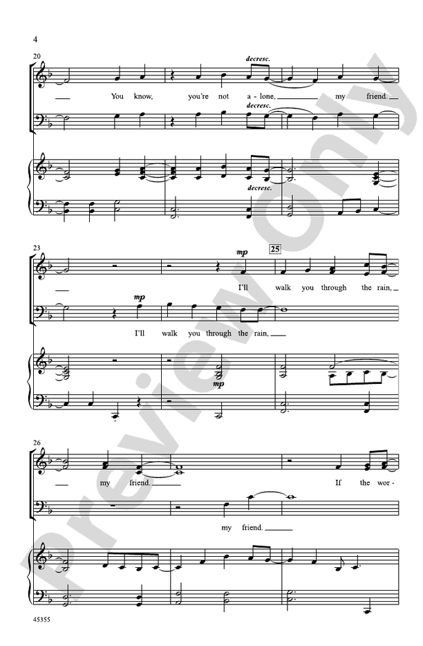 I'll Walk You Through the Rain – 3-Part Mixed Choral Octavo (Digital Download)