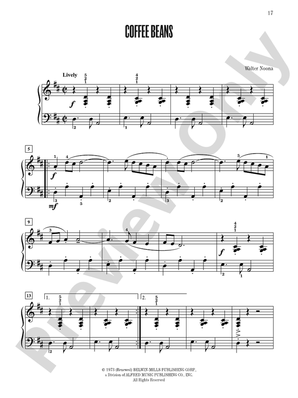 Coffee Beans - Piano Solo (Digital Download)