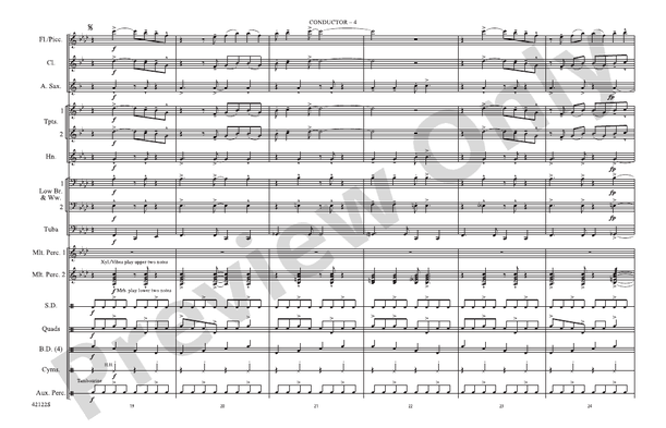 Give It One – Marching Band Conductor Score & Parts (Digital Download)
