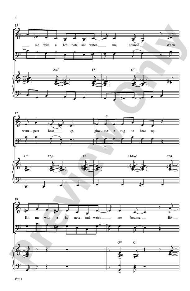 Hit Me with a Hot Note – SAB Choral Octavo (Digital Download)