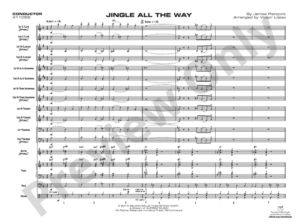 Jingle All the Way - Jazz Ensemble Conductor Score & Parts (Digital Download)