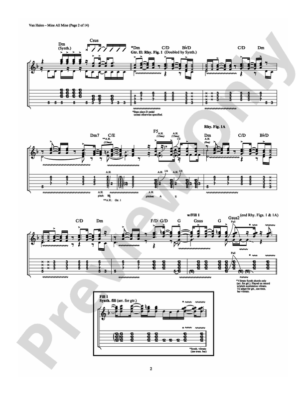 Mine All Mine - Guitar TAB (Digital Download)