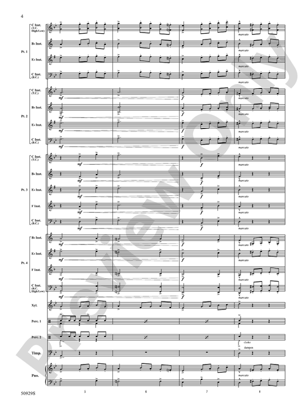 Fandango Festival (Grade 1) - Concert Band Conductor Score & Parts (Digital Download)