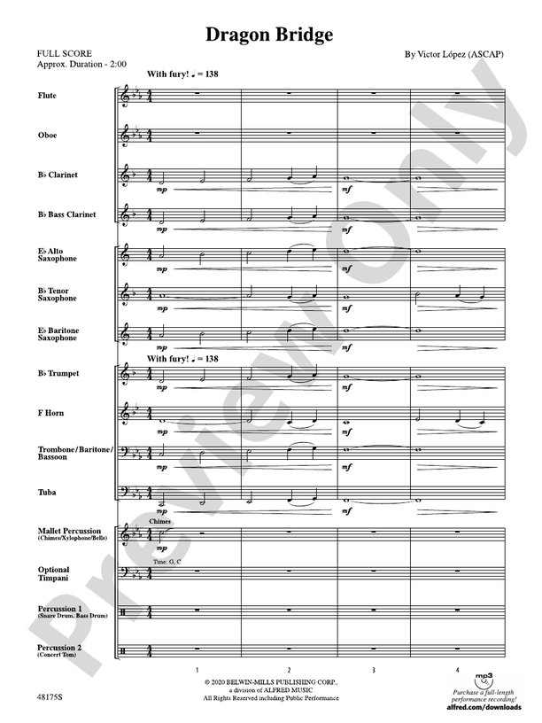 Dragon Bridge - Concert Band Conductor Score & Parts (Digital Download)