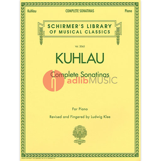 Kuhlau - Complete Sonatinas - Piano Schirmer 50486407