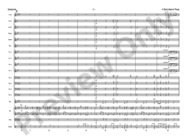 It Don't Mean a Thing (If It Ain't Got That Swing) – Jazz Ensemble Conductor Score & Parts (Digital Download)