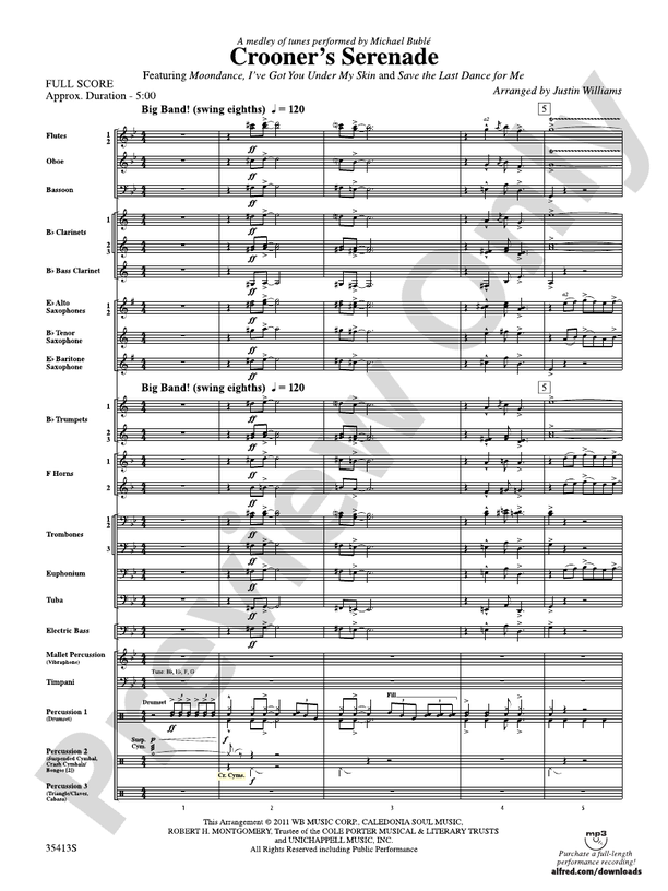 Crooners Serenade - Concert Band Conductor Score & Parts (Digital Download)