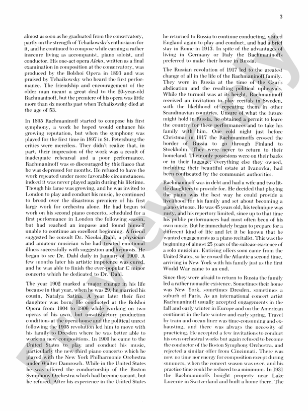 Rachmaninoff - Fantasy Pieces, Opus 3 - Piano (Digital Download)