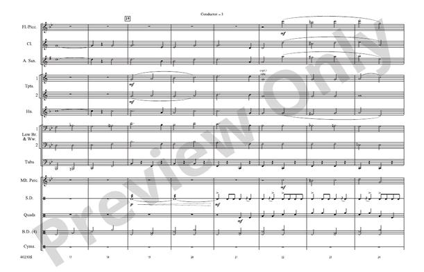 A Patriotic Salute! – Marching Band Conductor Score & Parts (Digital Download)