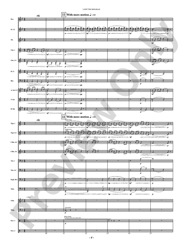 Light The Menorah! - Concert Band Conductor Score & Parts(Digital Download)