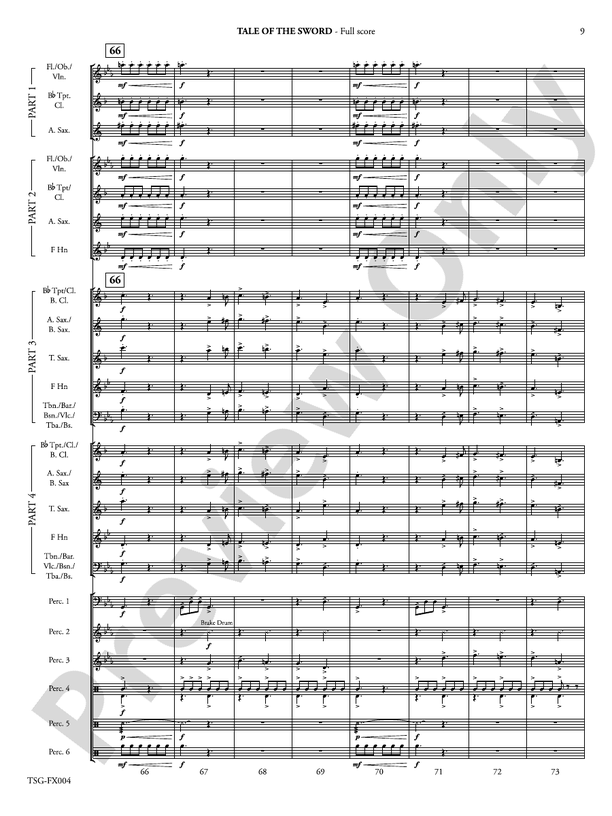 Tale of the Sword (Flexible Arrangement) - Concert Band Conductor Score & Parts (Digital Download)