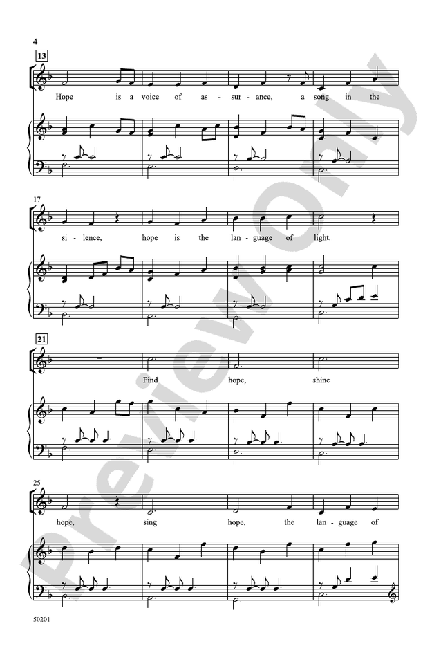 Canon of Hope - 2 Part Treble Choral Octavo (Digital Download)
