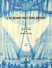 I've Heard That Song Before (from 'Youth On Parade') - Vocal/Piano (Digital Download)