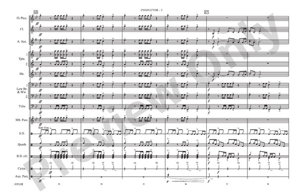 NFL Countdown Theme – Marching Band Conductor Score & Parts (Digital Download)