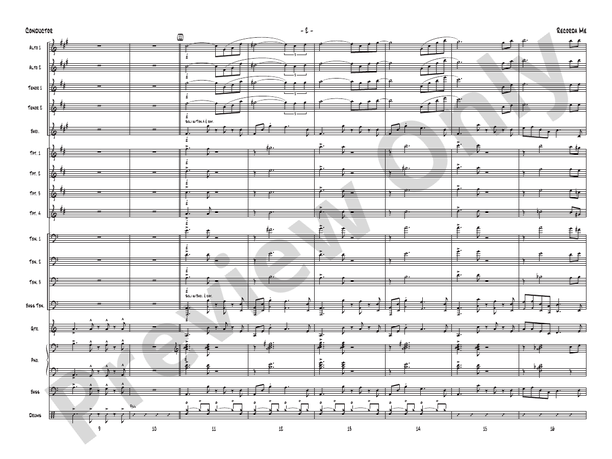 Recorda Me – Jazz Ensemble Conductor Score & Parts (Digital Download)