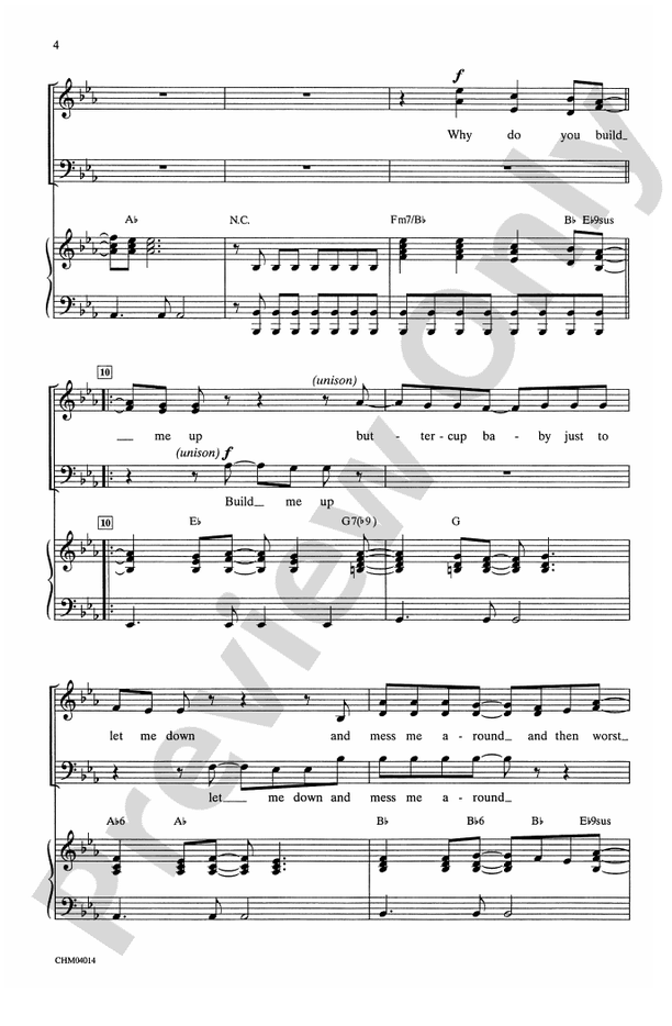 Build Me Up Buttercup - SATB Choral Octavo (Digital Download)