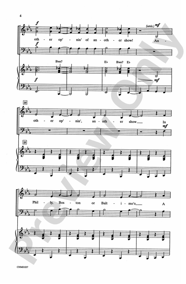 Another Op'nin', Another Show (from Kiss Me, Kate) – 3-Part Mixed Choral Octavo (Digital Download)