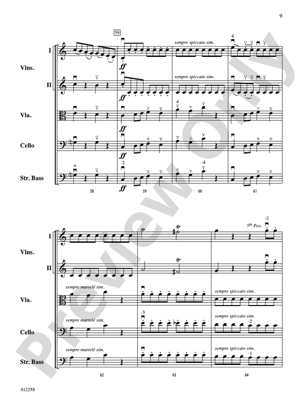 Sinfonia No. 9 in C Major – String Orchestra Conductor Score & Parts (Digital Download)