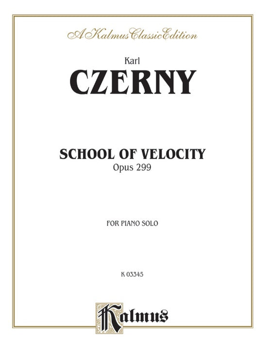 Czerny - School of Velocity, Op. 299 (Complete) - Piano Solo (Digital Download)