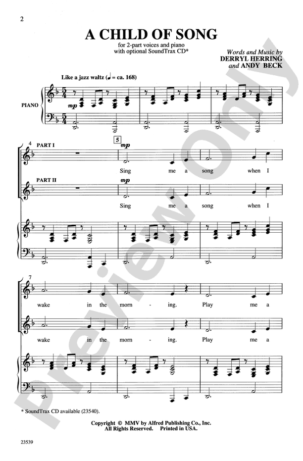 A Child of Song - 2-Part Choral Octavo (Digital Download)
