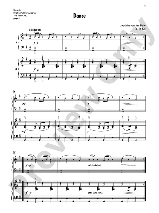 First Favorite Classics: Accompaniment, Book 1 - Piano (Digital Download)