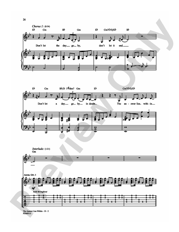 The Answer Lies Within - Guitar TAB (Digital Download)