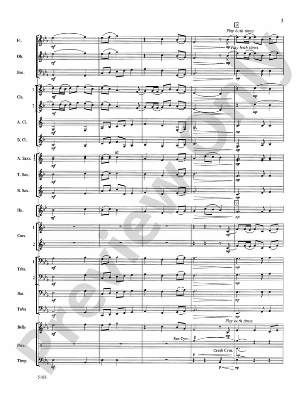 Tunbridge Meadows - Concert Band Conductor Score & Parts (Digital Download)