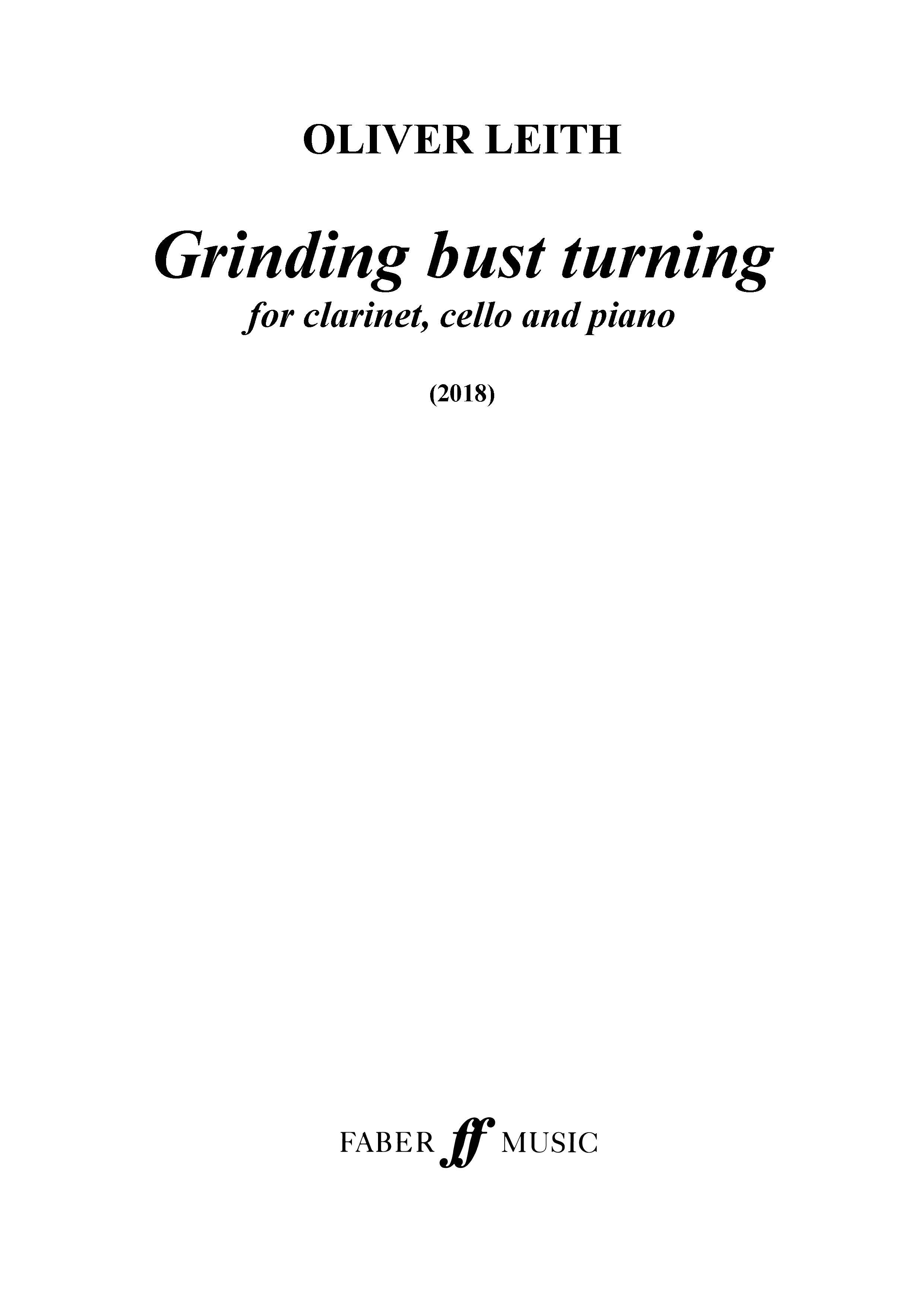 Grinding bust turning - Trio Rehearsal Score (Digital Download)