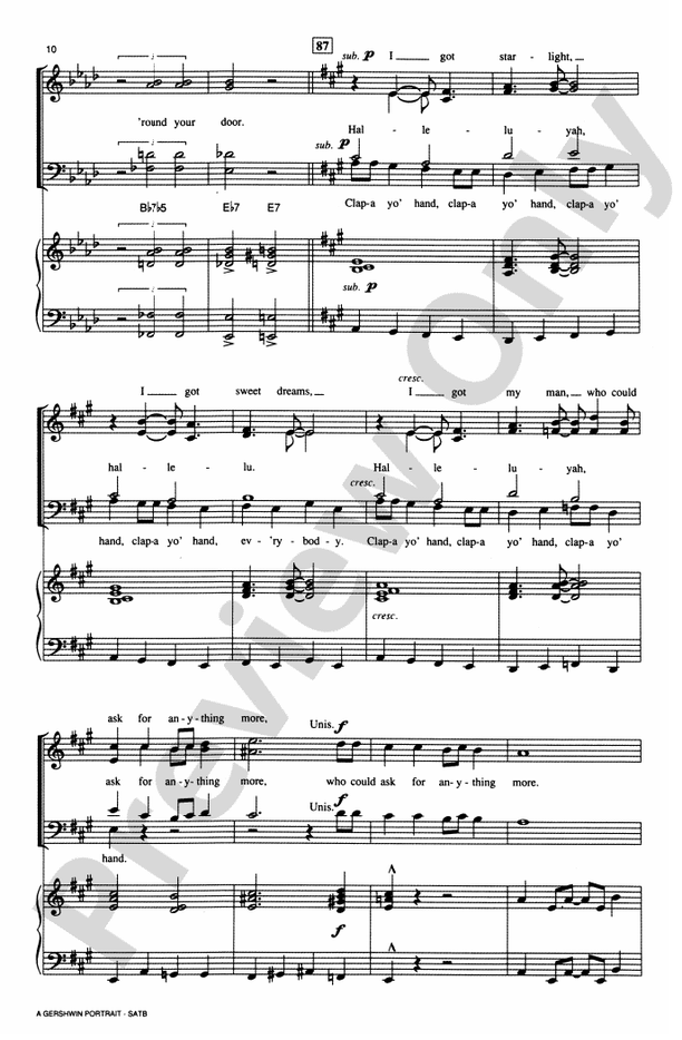 A Gershwin Portrait! The Music of George and Ira Gershwin - SATB Choral Octavo (Digital Download)