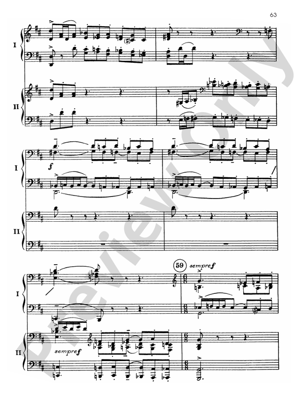 Symphonic Dances, Opus 45 - III. Lento assai / Allegro vivace - 2 Pianos, 4 Hands (Digital Download)