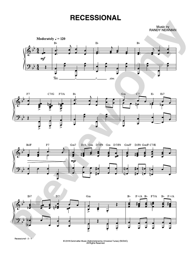 Recessional - Piano (Digital Download)