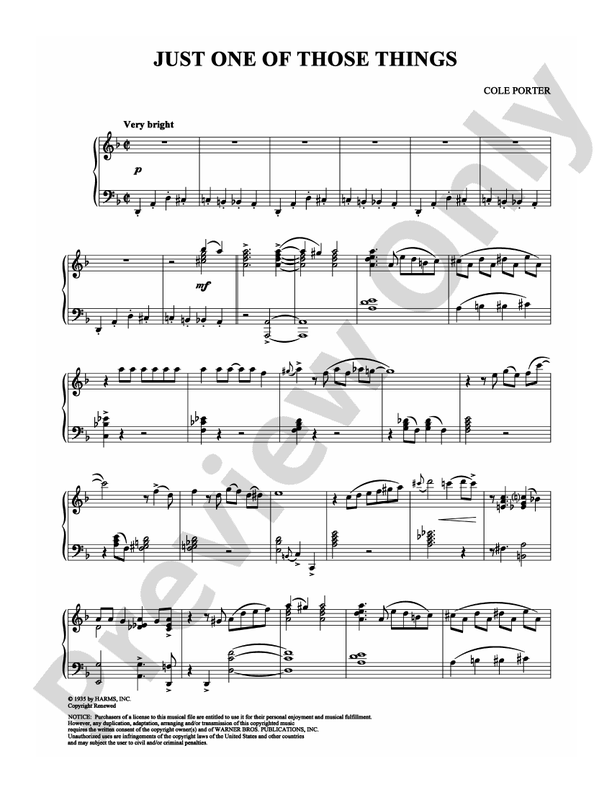 Just One of Those Things - Piano (Digital Download)