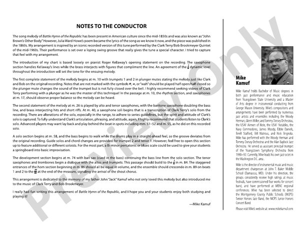 Battle Hymn of the Republic – Jazz Ensemble Conductor Score & Parts (Digital Download)