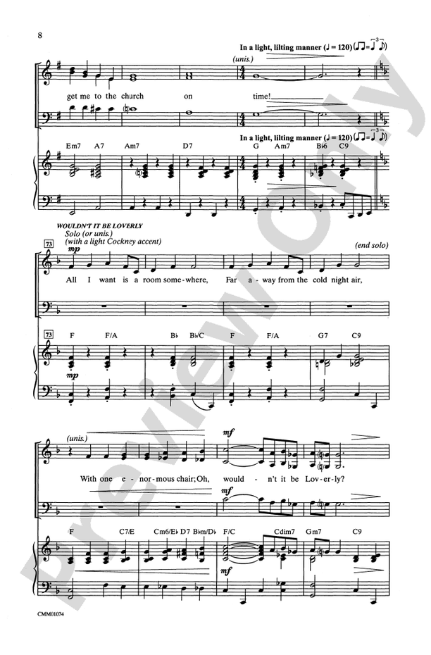 My Fair Lady (Choral Selections) – 3-Part Mixed Choral Octavo (Digital Download)