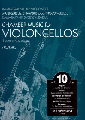 Chamber Music for Violoncellos, Vol. 10 - Cello Quartet - Various - Cello Editio Musica Budapest Score/Parts