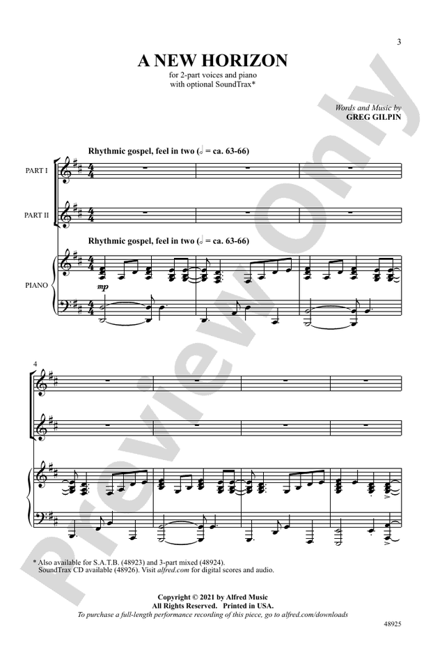 A New Horizon - 2-Part Choral Octavo (Digital Download)