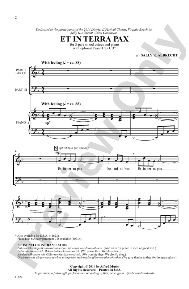 Et in Terra Pax – 3-Part Mixed Choral Octavo (Digital Download)