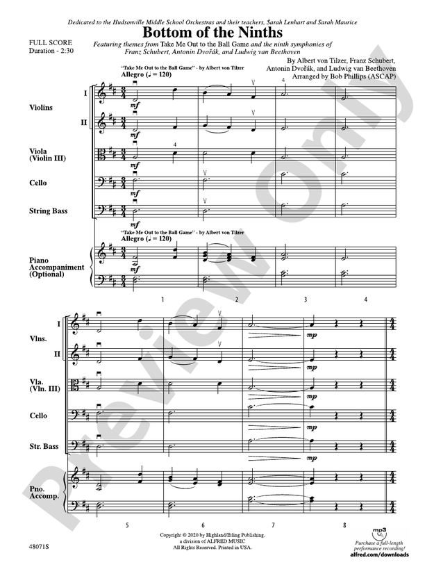 Bottom of the Ninth/SIS - String Orchestra Conductor Score & Parts (Digital Download)