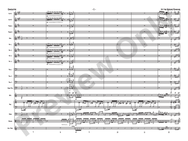 Hit the Ground Running - Jazz Ensemble Conductor Score & Parts(Digital Download)