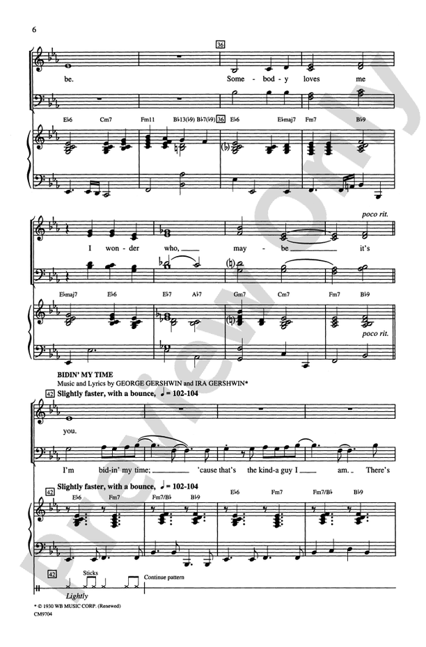 Gershwin Showcase – SATB Choral Octavo (Digital Download)