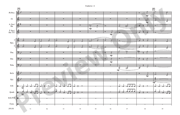 You're a Grand Old Flag / America, the Beautiful – Marching Band Conductor Score & Parts (Digital Download)