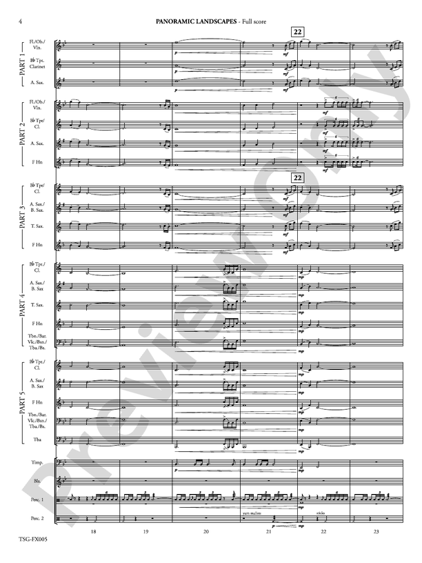 Panoramic Landscapes (Flexible Arrangement) - Concert Band Conductor Score & Parts (Digital Download)