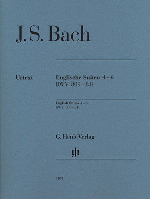 English Suites 4-6 Bwv 809-811 Without Fingering - Johann Sebastian Bach - Piano G. Henle Verlag Piano Solo
