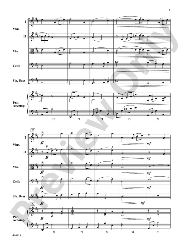 Ruby Mountain Serenade - String Orchestra Conductor Score & Parts (Digital Download)