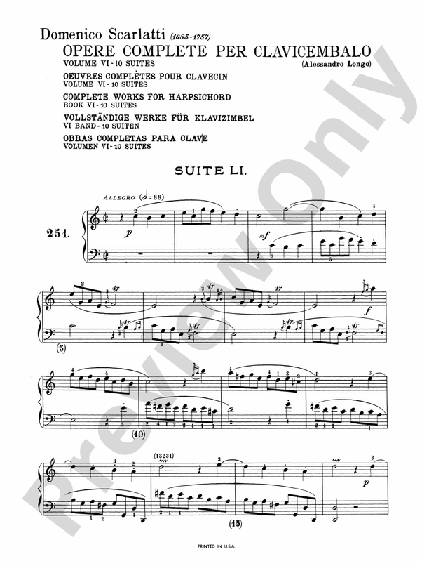 Scarlatti - The Complete Works, Volume VI - Piano Solo (Digital Download)