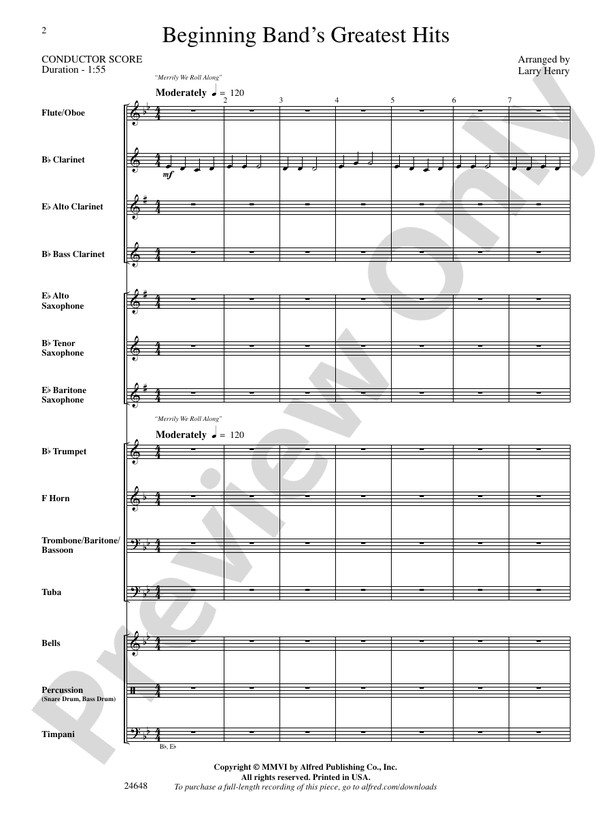 Beginning Band's Greatest Hits - Concert Band Conductor Score & Parts (Digital Download)